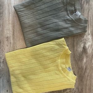 “Elliott” short sleeve mockneck sweater - M